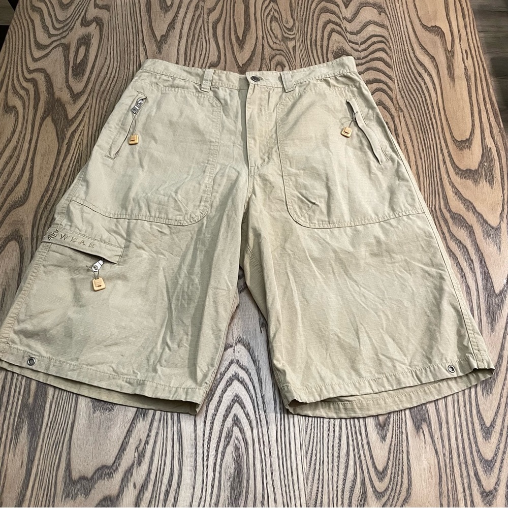 Rocawear Khaki Cargo Shorts Baggy Hip Hop‎ Mens Size 32